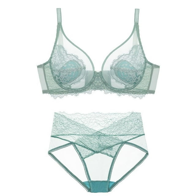 Womens Bra Set,Casual Slim Large Bust Small Look Full Cup Lace with Support