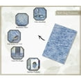 thumbnail image 4 of Essential 2-Piece Bathroom Contour and Toilet Lid Cover Set, Plush Microfiber Contour Rug and Non-Slip Toilet Lid Cover, Ultra Absorbent, Quick-Dry, Machine Washable, Blue, 4 of 9