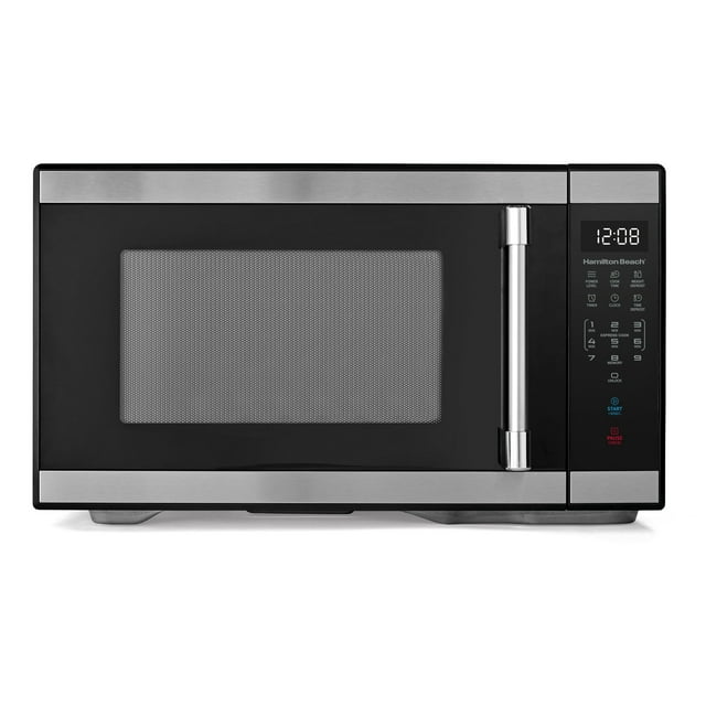 Hamilton Beach 1.1 cu. ft. Countertop Microwave Oven, Black and Stainless Steel – OPEN BOX – Tested & Guaranteed