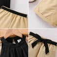 thumbnail image 5 of GYRATEDREAM Girls Summer Outfits Sleeveless Halter Top and Shorts Set Kids 2Pcs Clothes Set with Bow Belt for 8Y, 5 of 9