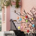 thumbnail image 6 of CoreLiving Easter Tree Ornaments Set of 12 Hanging Easter Eggs Spring Decorations Matte Finish Vibrant Colors for Home Indoor Office Party Supplies Gift, 6 of 9