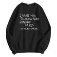 thumbnail image 3 of Women's Fashion Casual Solid Color Loose Long Sleeve Letter Print Round Neck Hoodie Dz Sweatshirt Fall Womens Sweater Hoodies for Women College Sweatshirts Women Ladies Sweat Shirt Distressed Top, 3 of 4