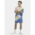 thumbnail image 2 of No Boundaries All Gender Pride Tie Dye Jogger Shorts, 6" Inseam, Men's Sizes XS-5XL, 2 of 5