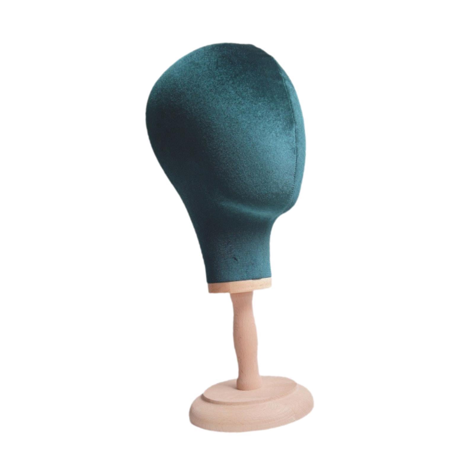 Bothyi Hairpieces Display Holder Manikin Head for Shopping Mall Styling Dry dark green
