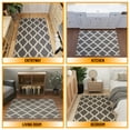 thumbnail image 4 of Ottomanson Washable Non-Slip Rubberback Moroccan Trellis 3x5 Area Rug For Living Room, 3'3" x 5', Gray, 4 of 11