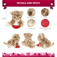 thumbnail image 5 of DolliBu I Love You Cheetah Plush Stuffed Animal with Red Heart - 12 inches, 5 of 7