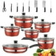 thumbnail image 1 of Batería de Cocina de Acero Inoxidable de 20 Piezas, Juego de Ollas y Sartenes Antiadherentes con Juego de Cuchillos para Estufas de Inducción, Eléctricas y Gas, 1 of 8
