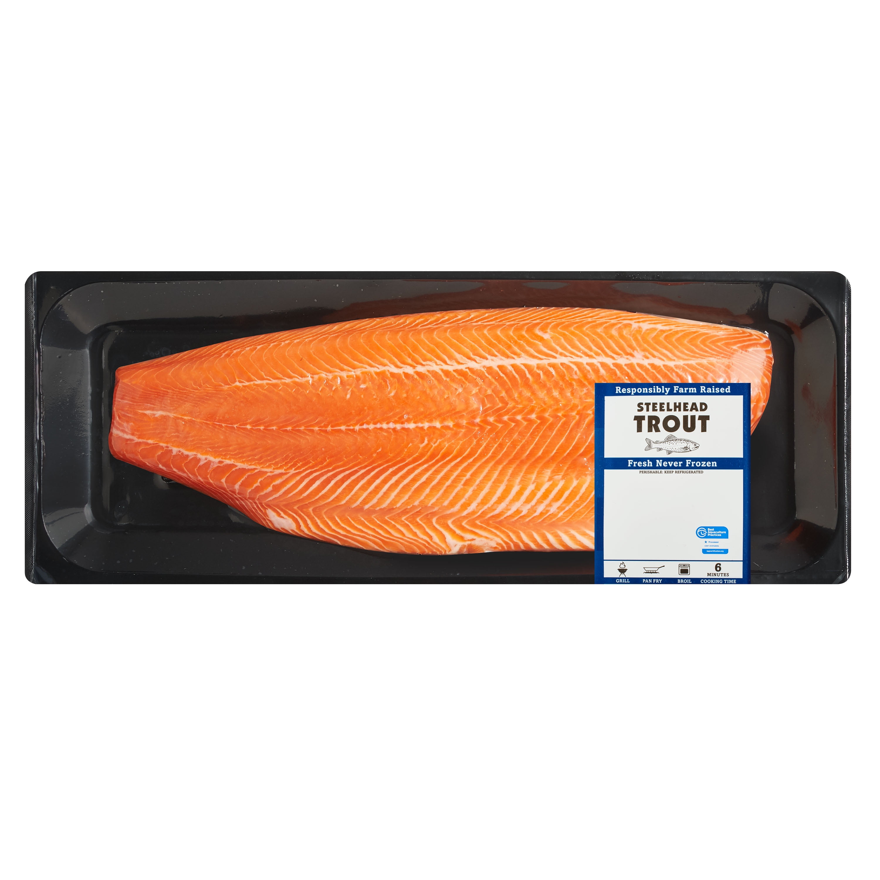 Fresh Steelhead Trout Fillet, 1.75 1.85 lb
