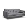 thumbnail image 3 of 80" X 45" X 13" Gray Sofa Bed with Stainless Steel Legs, 3 of 6