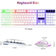 thumbnail image 3 of Wired Gaming Keyboard and Mouse -Rainbow LED Backlit USB Lighting Mechanical Feel Computer Keyboard Mouse Sets for Xbox One and 360 PC/Laptop Game White Color, 3 of 7