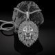 thumbnail image 2 of Lion Necklace For Men,nordic Viking Lion Head Pendant Necklace Lion Necklace, 2 of 4