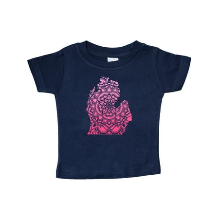 

Inktastic Michigan Silhouette Mandala Gift Baby Boy or Baby Girl T-Shirt