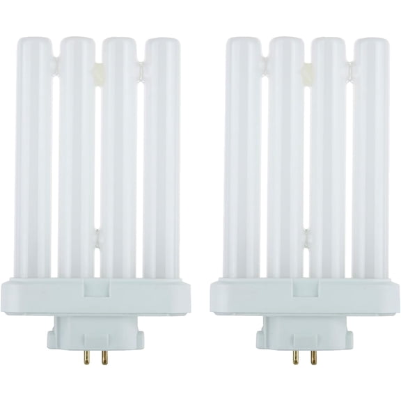 Sunlite FML 4-Pin, 27 Watts, 1500 Lumens, 6500K Daylight, 4-Pin (GX10q4 Base, 120V Quad Tube Plug-in Compact Fluorescent Lamp, 2-Pack