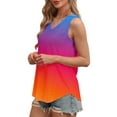 thumbnail image 7 of Brilliant Tank Tops for Women under $5 Ladies' Casual and Fashionable Printed Round Neck Sleeveless Tops Summer Shirts Tank Tops for Women Plus Size Tunic Tops Blouse Multicolor XXXL, 7 of 7