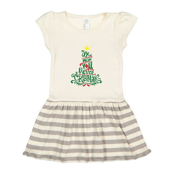 Inktastic We Wish You A Merry Christmas Gift Toddler Girl Dress