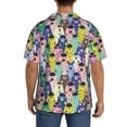 thumbnail image 3 of Logiee Llamas Colorful Print Men's Button Down Shirts Short Sleeve, Summer Beach Shirts,Vacation Wedding Shirts,Men's Casual Button-Down Shirts with Pocket-XX-Large, 3 of 5