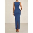 thumbnail image 2 of Vestido midi PRETTYGARDEN, ajustado fruncido de verano 2025 para mujer, 2 of 9