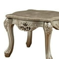 thumbnail image 2 of ACME Ranita Marble Top End Table with Carved Floral Champagne, 2 of 5