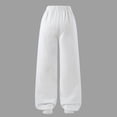 thumbnail image 5 of Xijirk Girls Pants Casual Denim Jeans Loose Wide Leg Trousers With Heavy Distressed Elastic Waist Solid Color For Summer Daily Wear,Beige,10-11 Years, 5 of 6