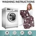 thumbnail image 6 of Wearable Oversized Blanket,Burgundy Rock Skull Pattern Wearable Blanket Hoodie for Adults,Cozy Hooded Blankets with Super Pockets,Super Warm Fuzzy Pullover for Women & Men, 6 of 6