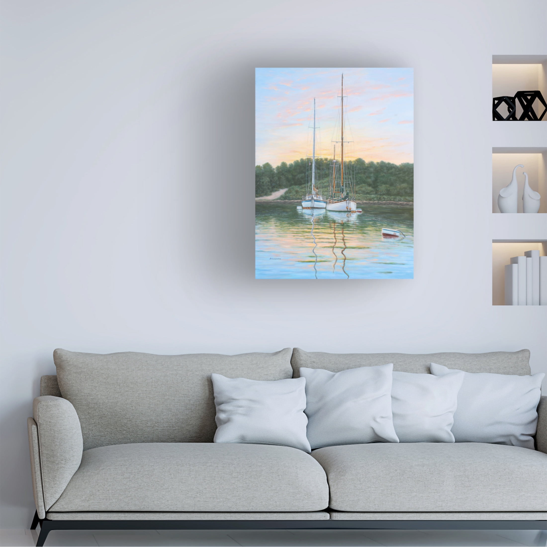 Canvas Wall Art - Bruce Dumas 'Stonington Beauties II' Wall Art for Living Room, Bedroom, or Office Décor by Trademark Fine Art - 35 x 47 Inches