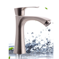 thumbnail image 2 of Grifo de lavabo NQ de aleación de zinc adecuado para cocina de baño KX-606 cepillado, 2 of 3
