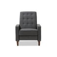 thumbnail image 4 of Baxton Studio Mathias Mid-century Modern Grey Fabric Upholstered Lounge Chair, 4 of 7