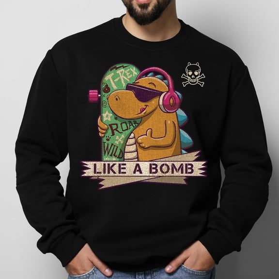 Men's & Big Men's Graphic Crew Neck Sweatshirt Long Sleeves,Sizes S-2XL