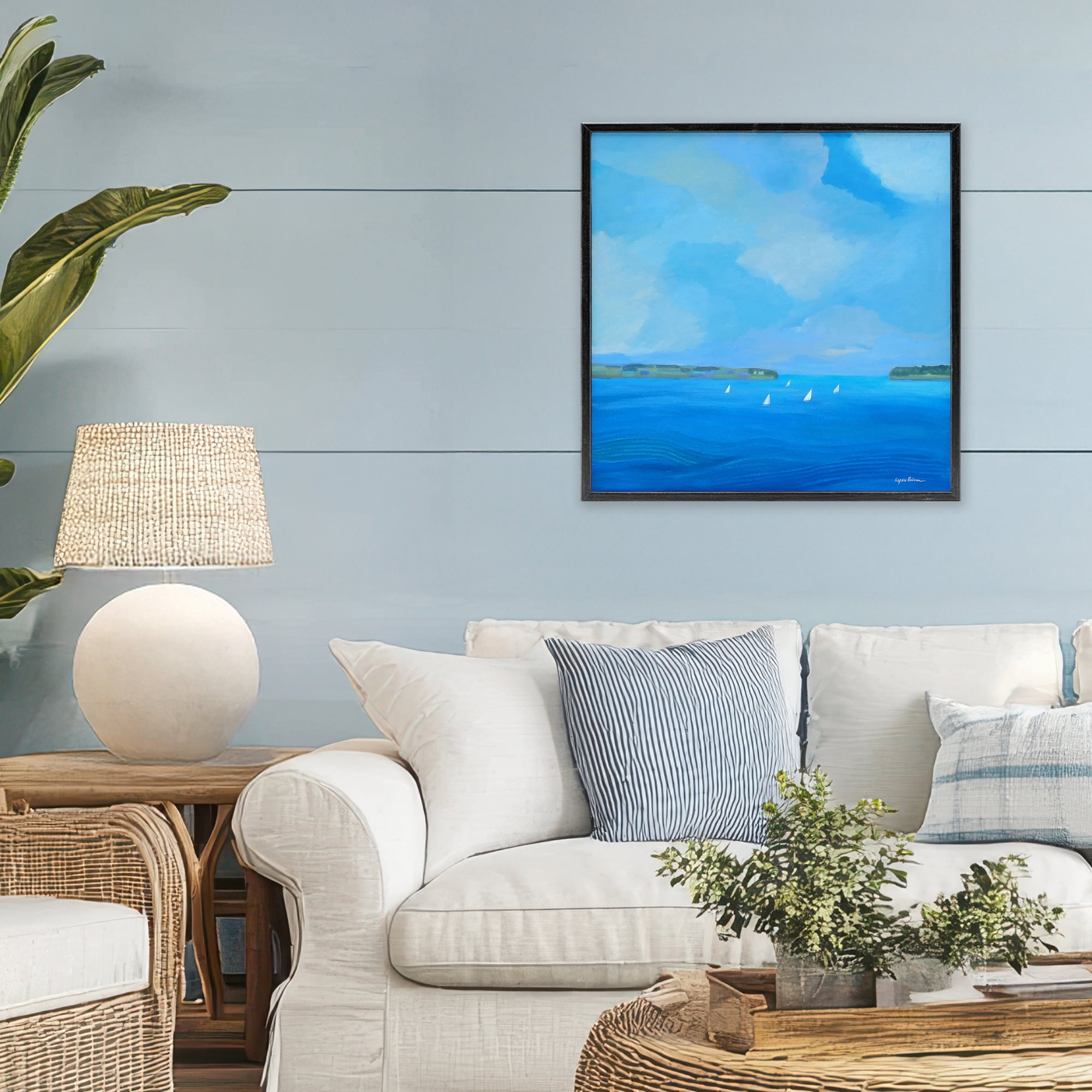 Stupell Industries A Perfect Day Seascape Black Framed Giclee Art, design by Lynn Ericson Fine Art