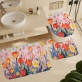 thumbnail image 6 of Watercolor Wildflowers Shower Curtain Sets with Rugs 4 Piece Rustic, 6 of 8