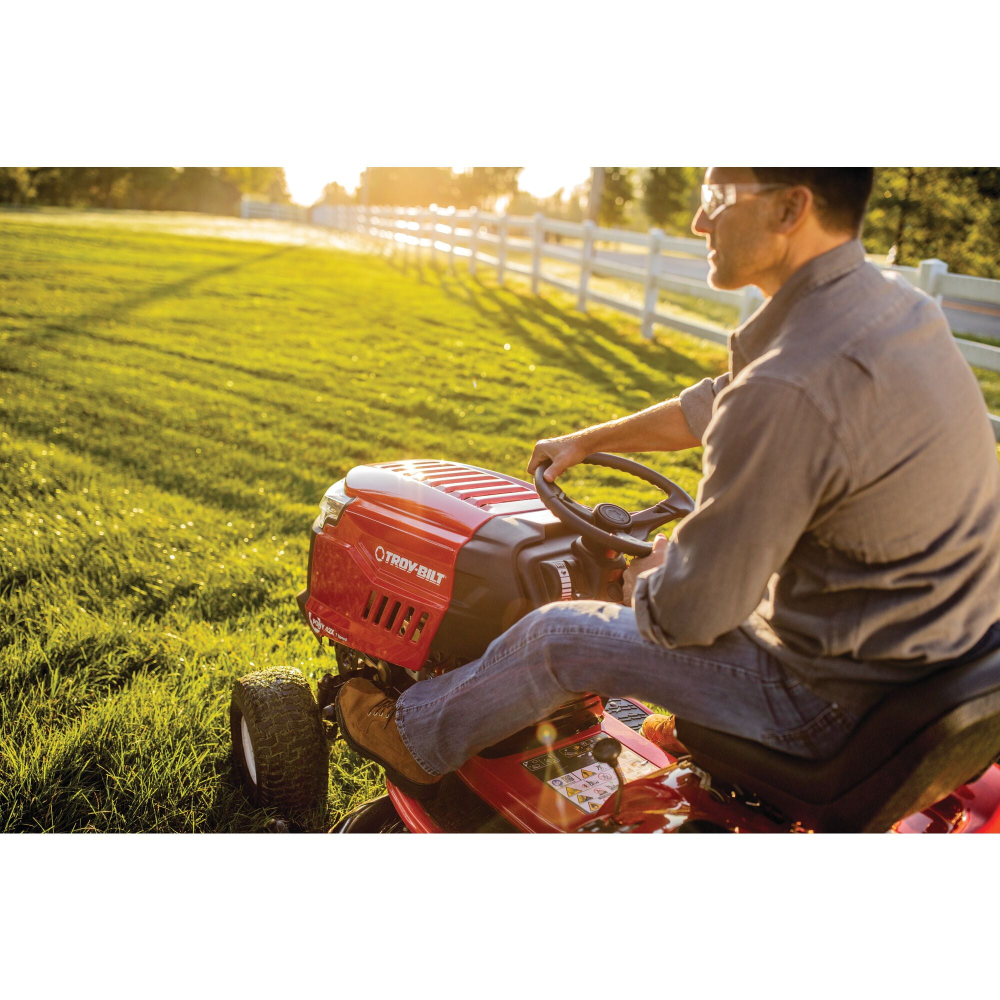 Troy-Bilt 547cc Pony 42" Gas Riding Lawn Mower, 13A877BSA23