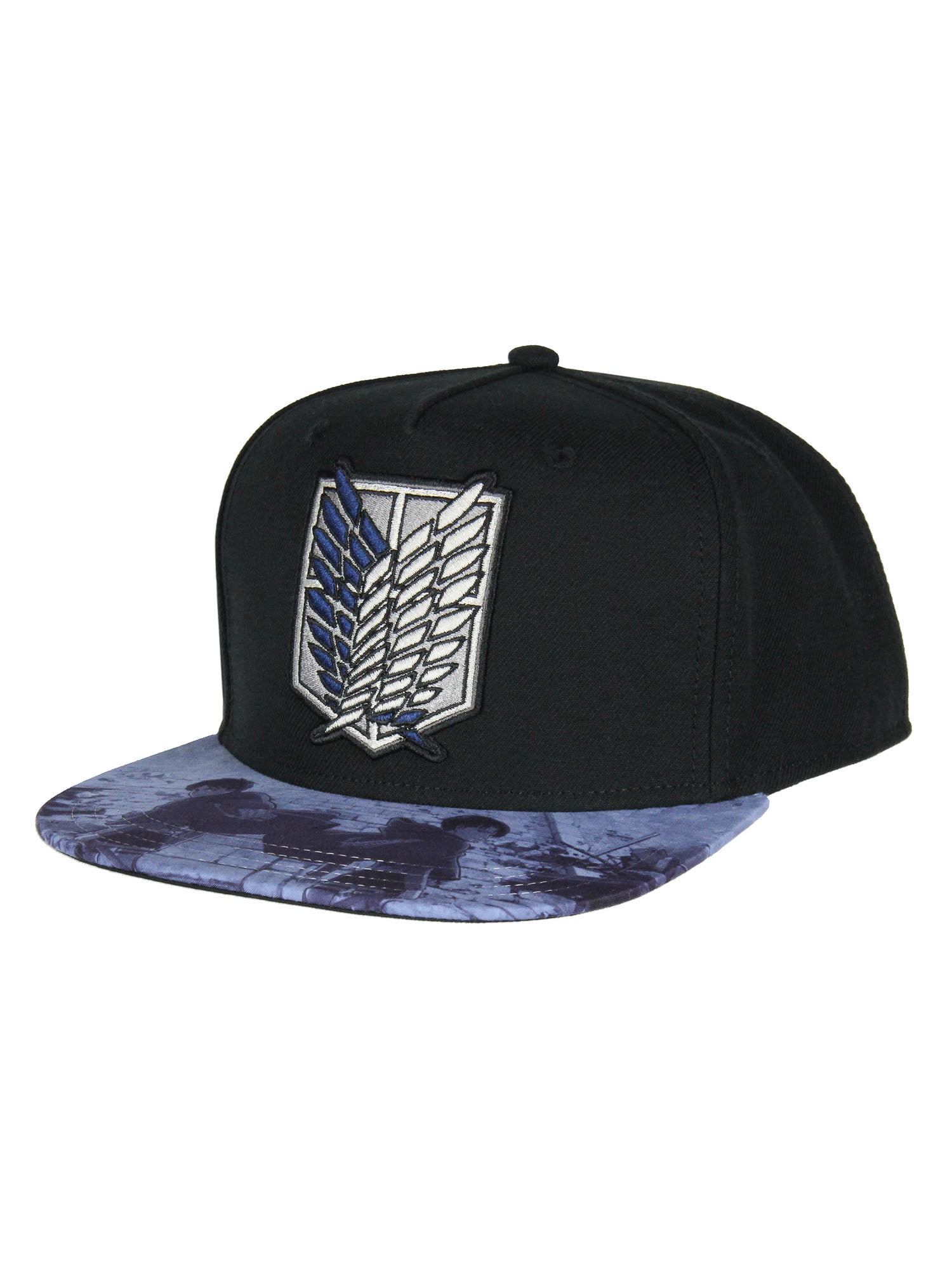 Attack on Titan Sublimated Brim Embroidered Regiment Shield Adjustable Snapback Hat Adult OSFM