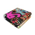 thumbnail image 2 of KLL Graffiti Lamp Urban Scene Print Fleece Throw Blanket, Horizontal Fleece Bedding Cute Soft Blankets Comfy Fleece Flannel Plush Home Decor for Couch & Bed -80"x60", 2 of 9