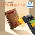 thumbnail image 4 of Billetera RUNBOX, delgada, de piel, para billetes, con bloqueo RFID, para hombre, 4 of 7