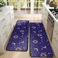thumbnail image 4 of Kitchen Rugs Sets Of 2,Blue Gold Sun Moon Pattern Anti Fatigue Kitchen Mat Rugs Non Slip Washable,Decorative Kitchen Floor Mats for Kitchen,Sink,Laundry,17"x47"+17"x47", 4 of 5