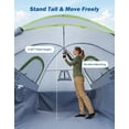thumbnail image 3 of JOYTUTUS Portable Pickup Truck Tent, Waterproof PU2000mm Double Layer for 2 Person with Rainfly, 5.5'-5.8'  - Green, 3 of 10