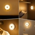 thumbnail image 4 of Motion Sensor LED Night Light Indoor USB Rechargeable | Wireless Motion Activated Stair Light | Auto On/Off Cabinet Corridor Hallway | 6 LEDs | Magnetic Base | 8.5cm Diameter | 1 Pack, 4 of 8