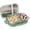 Green, variant on SIGNORA WARE Stainless Steel Bento Box 24 oz Leakproof 2 Compartments Lunch Box – Green