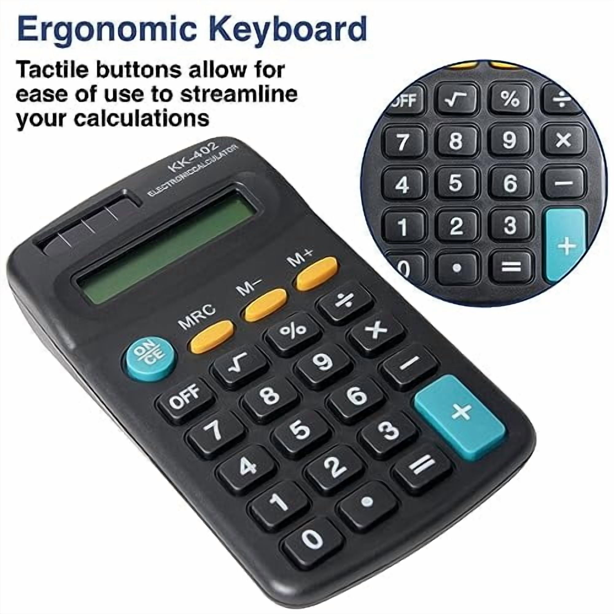 100 Pack of Bulk Wholesale Small Pocket Size Basic Function Battery Powered Calculators for Kids, Students, Classrooms, Office and Teachers - 100 Count Pocket Size Battery Powered Calculators