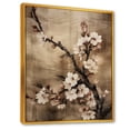 thumbnail image 2 of Designart "Somber Brown Cherry Blossoms Isolation I" Cherry Floater Framed Canvas Prints, 2 of 5