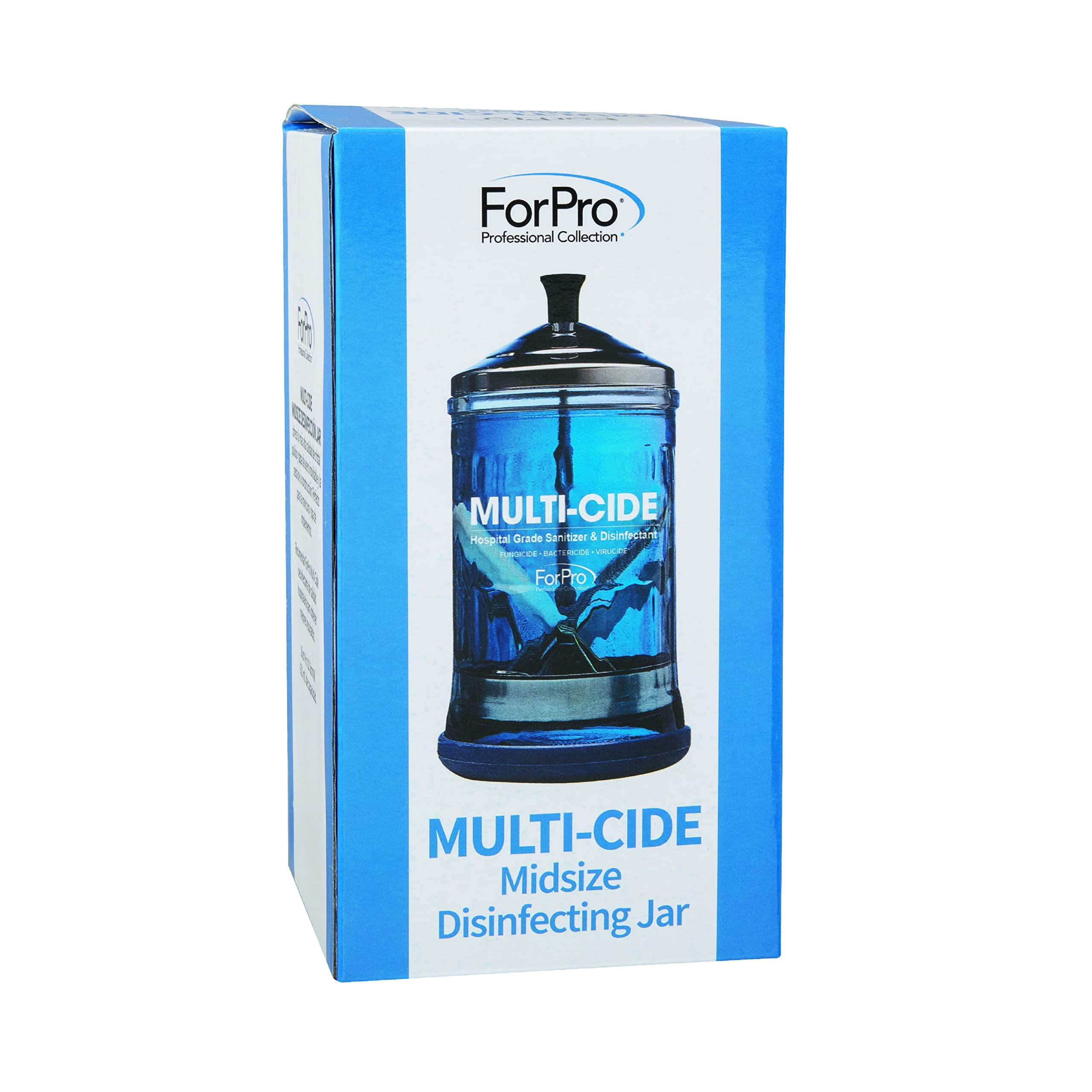 ForPro Disinfecting Jar for Manicure Spa Implements, 21 Ounce
