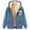 Sky Blue 2, variant on Womens Winter Jackets Drawstring Full Zipper Fleece Lined Trench Warm Sherpa Notched Lapel Oversized Overcoat with Pockets,Wine 1,L