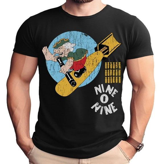 B-17 Flying Fortress Nine-O-Nine Nose Art Distressed Adult Shirt-XXL