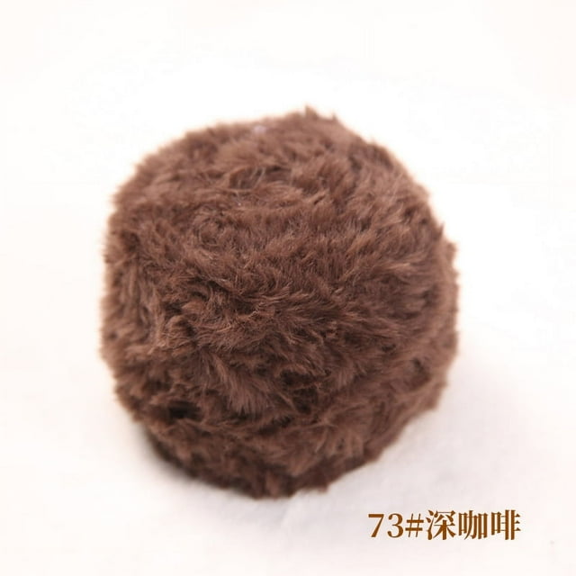 Zhuge Hilo de chenilla grueso y voluminoso para tejer a mano, hilo de chenilla suave y esponjoso, 200 g, café oscuro