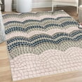 thumbnail image 1 of Tiles Decorative Rug, Gradient Colored Mosaic Waves Setting Antique Roman Royal Dated Retro Patterns, Quality Carpet for Bedroom Dorm and Living Room, 6 Sizes, Night Blue, by Ambesonne, 1 of 4