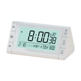 thumbnail image 2 of Reloj digital de escritorio, temporizador digital, multifunción, silencioso, moderno, despertador digital, reloj electrónico para niños, adultos, dormitorio, adolescentes Blanco, 2 of 8