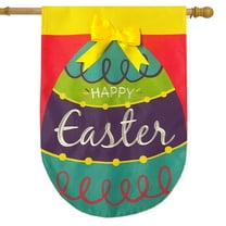 Briarwood Lane Happy Easter Egg Burlap House Flag