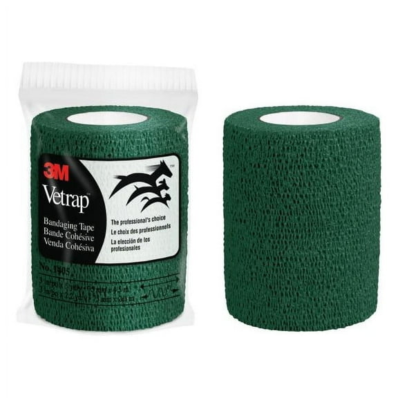 3M Vetrap Bandaging Tape: 3 in. x 15 ft. (Hunter Green)