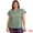 Gray Green, variant on DARING DIVA Women's Plus V Neck Short Sleeve Flowy Casual Blouse 4X Gray Green