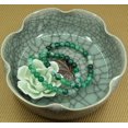 thumbnail image 4 of Natural Green Banded Agate Gemstone 6mm Round Beads Stretch Bracelet 7" Unisex, 4 of 4